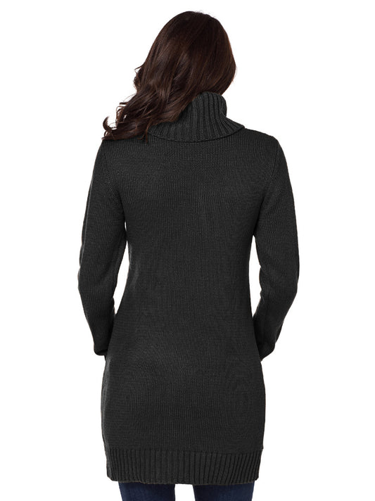 Solid Color Long-sleeved Turtleneck Knitted Sweater - YLORESHOP
