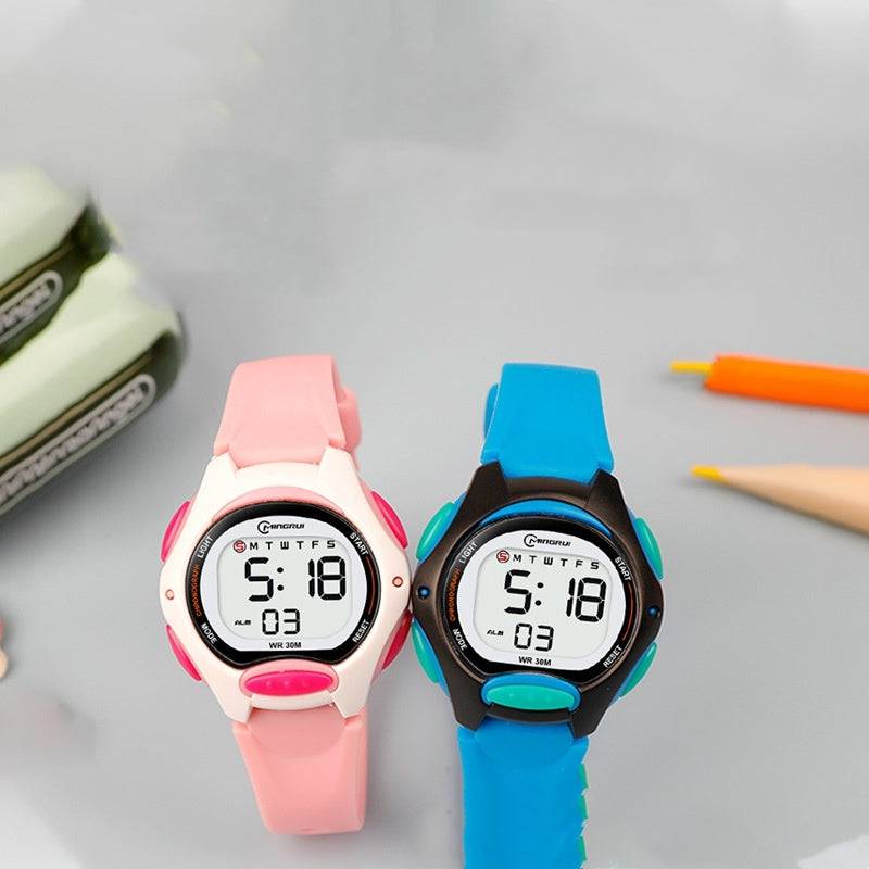 Electronic Watch Girls' Sports Waterproof Luminous Alarm Clock Exam - YLORESHOP