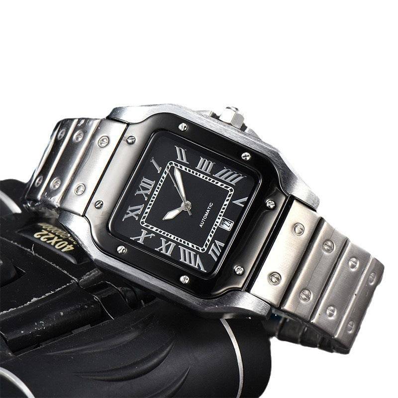 Men's 3-pin Quartz Square All-steel Watch - YLORESHOP