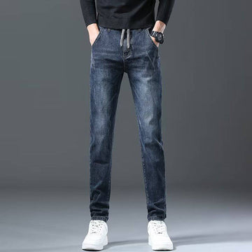 Jeans Men's Straight Loose Elastic All-matching Long Pants - YLORESHOP