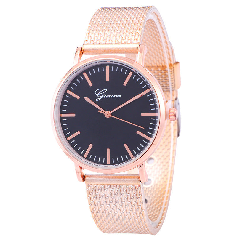 Geneva Watch Dial Plate Mesh Belt Female Minimalist Thin - YLORESHOP