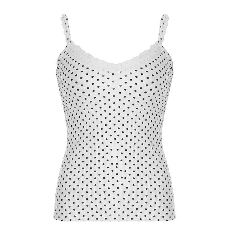 Top a tracolla con elemento a pois in stile sexy Pure Desire