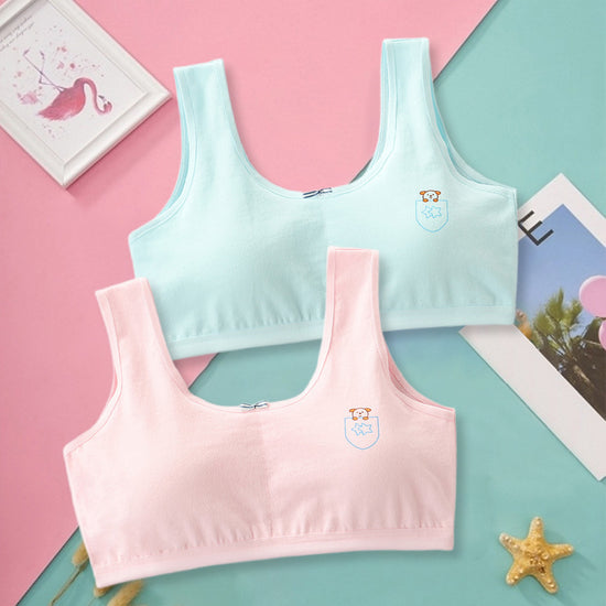 Primary Student Vest Female Junior High  Girl High School  Underwear Pure Cotton Bra - YLORESHOP