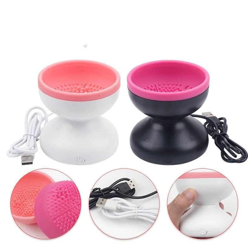 Electric Makeup Brush Cleaner Machine Portable Automatic USB Cosmetic Brush Cleaner Tools For All Size Beauty Makeup Brushes Set - YLORESHOP