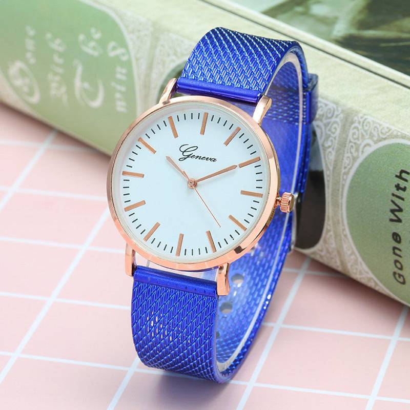 Geneva Watch Dial Plate Mesh Belt Female Minimalist Thin - YLORESHOP