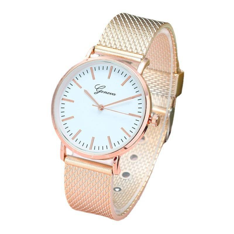 Geneva Watch Dial Plate Mesh Belt Female Minimalist Thin - YLORESHOP