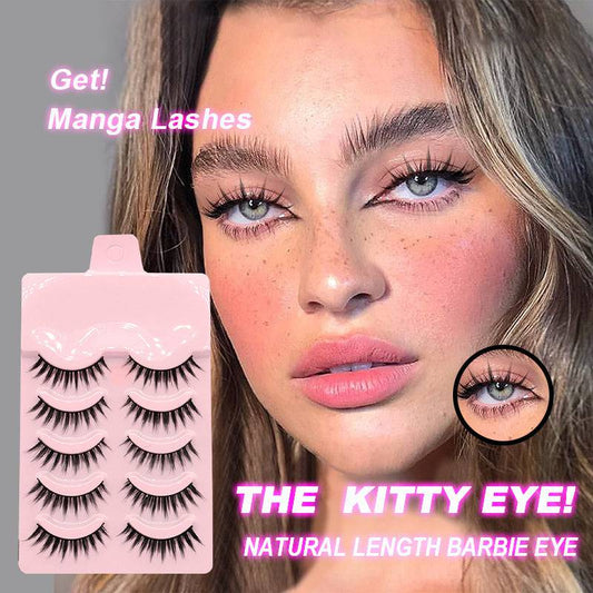 5 Pairs Manga Lashes New Arrival Anime Cosplay Natural Wispy  Korean Makeup Artificial False Eyelashes - YLORESHOP