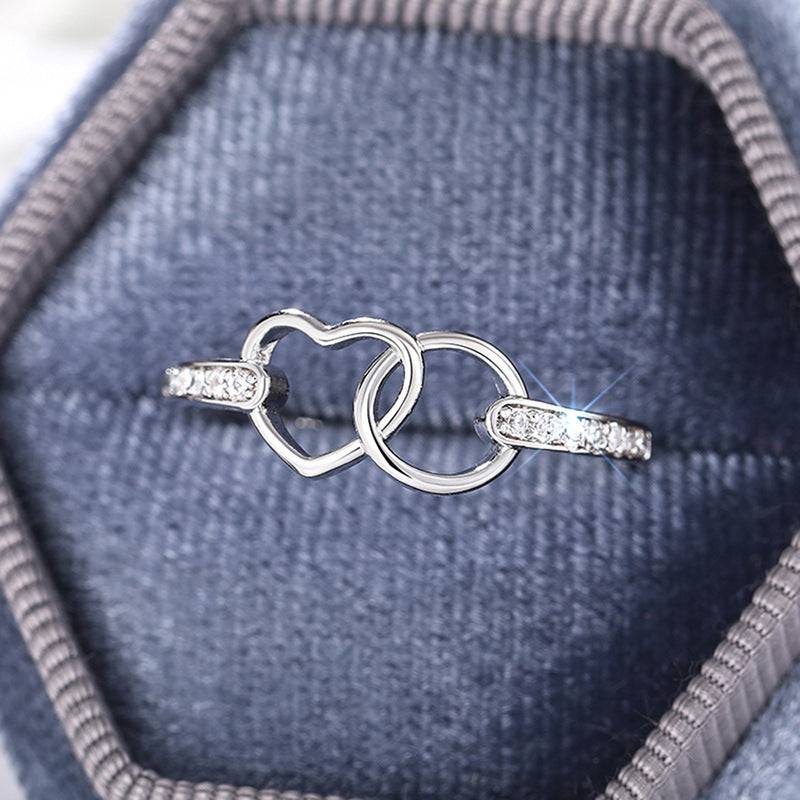 Simple Female Love Heart Ring - YLORESHOP