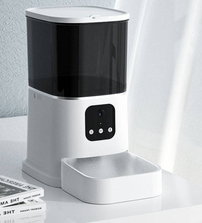 Alimentatore automatico per animali domestici Registratore vocale intelligente di grande capacità Timer di controllo APP Alimentazione Distributore di cibo per cani con WiFi Ciotola per animali domestici