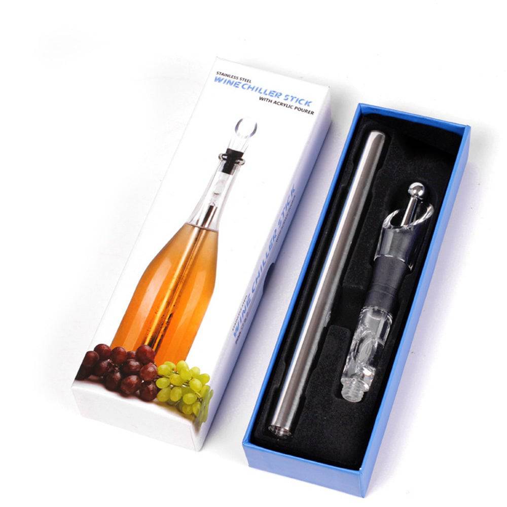 Wine Bottle Cooler Stick Stainless Steel Wine Chilling Rod Leakproof Wine Chiller Beer Beverage Frozening Stick Bar Tools - YLORESHOP