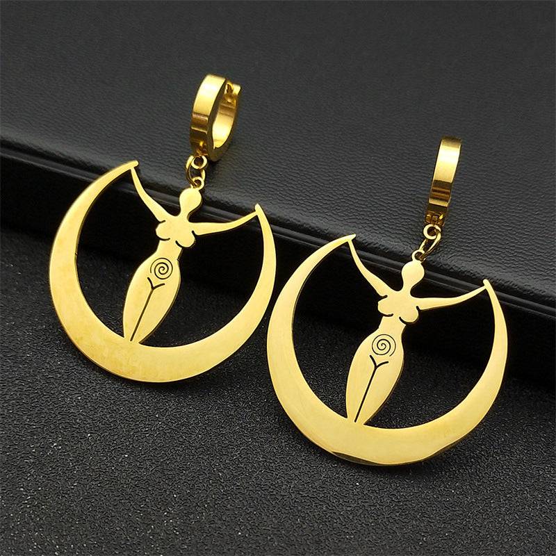 Moon Vortex Goddess Earrings Women's Jewelry Simple All-match - YLORESHOP