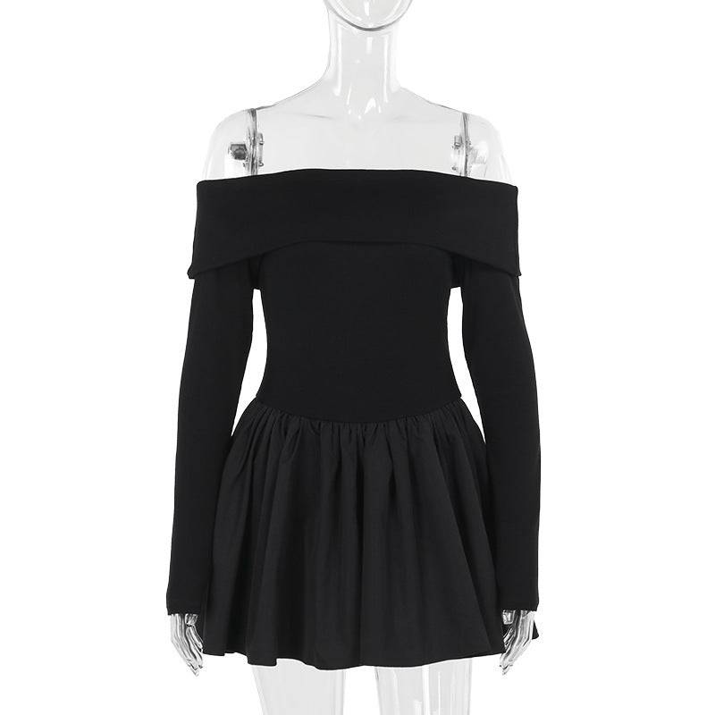 Off-shoulder A- Line Dress Women's Fashion Backless - YLORESHOP