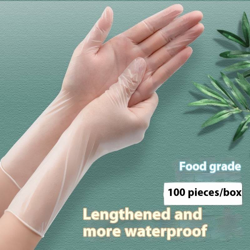 Disposable Dishwashing Gloves Female Extended Waterproof Latex - YLORESHOP