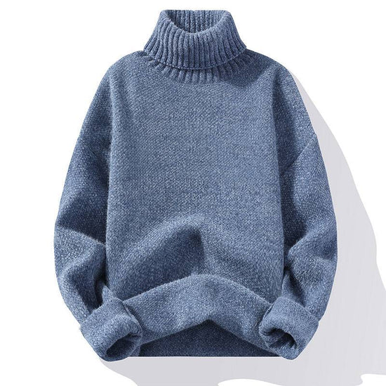Autumn And Winter Thickened Mink-like Wool Korean Style Trendy Solid Color Casual Turtleneck Knitwear Sweater - YLORESHOP