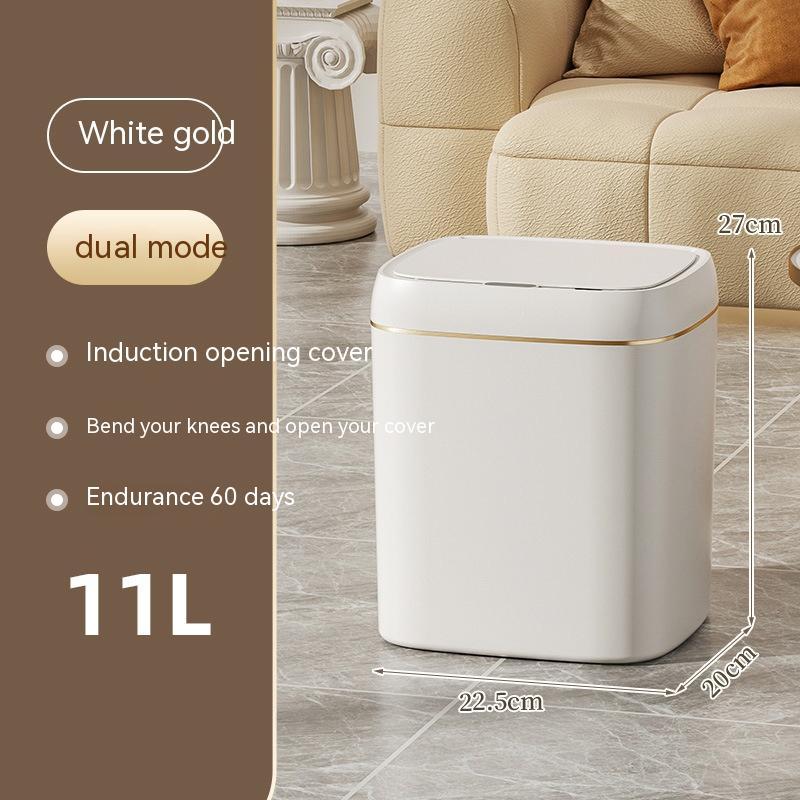 Smart Trash Can With Lid For Bedroom And Living Room Kitchen Storage Box Trash Can Induction Small Car Box Automatic Smart Dustbin Smart Trash Bin - YLORESHOP