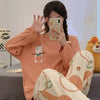 Cute Bear Round Neck Long Sleeve Winter Can Be Outerwear Homewear Suit - YLORESHOP