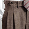Slim-fit Tweed Wool Herringbone Pants - YLORESHOP