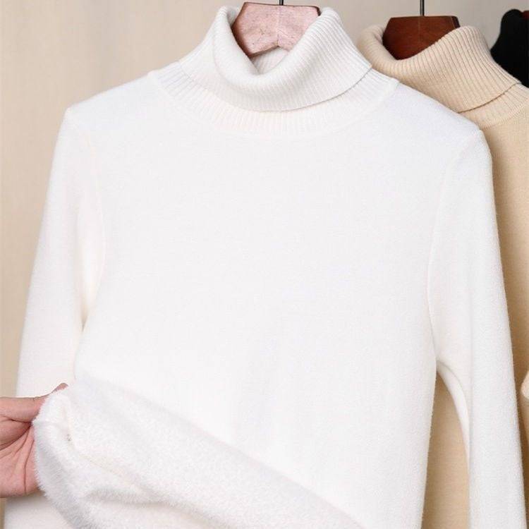 Fleece-lined Thick Turtleneck Sweater Women - YLORESHOP