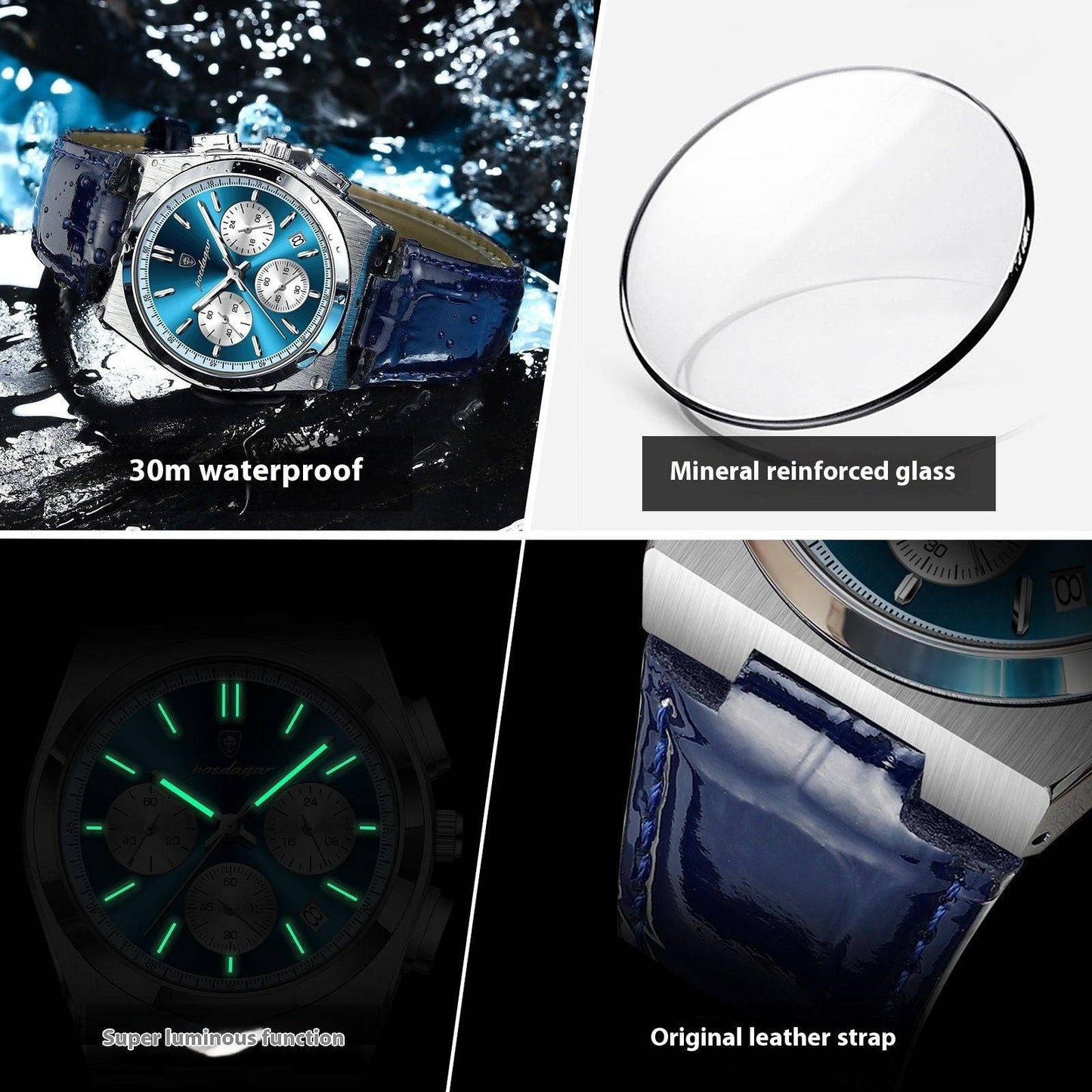 New Multi-functional Men's Watch Belt Ultra-thin Quartz Watch - YLORESHOP