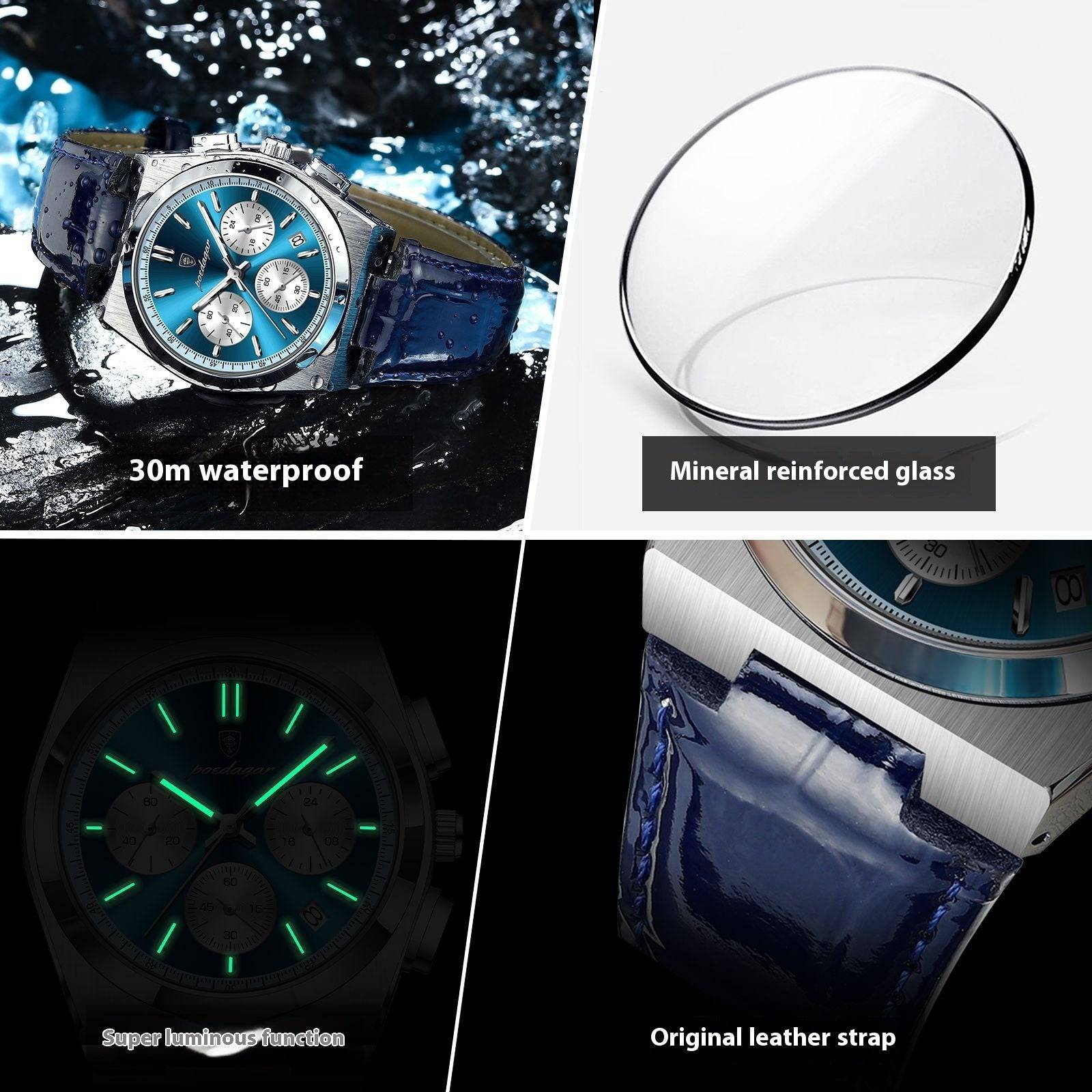 New Multi-functional Men's Watch Belt Ultra-thin Quartz Watch - YLORESHOP