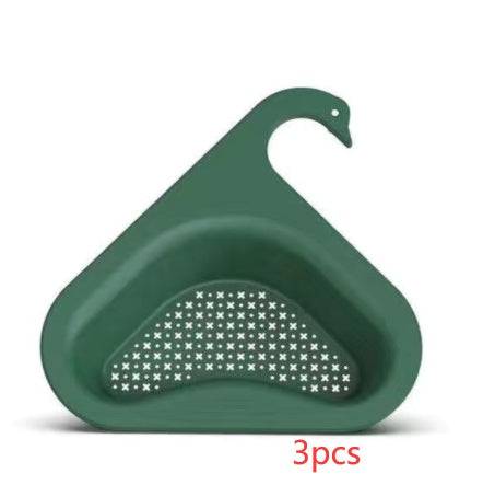 Household Sink Hanging Fruit And Vegetable Filter Water Drain Basket Kitchen Dry And Wet Separation Swan Drain Basket - YLORESHOP