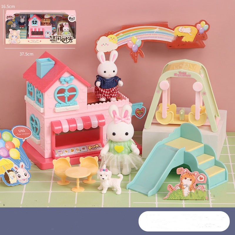 Bunny Bedroom Kitchen Girl Doll Cake Play House Children's Toys