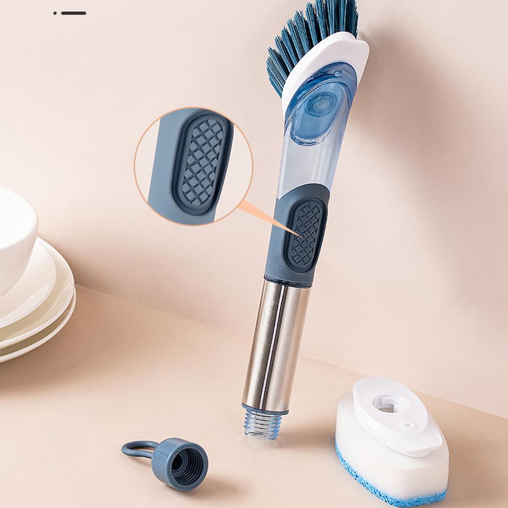 New Multifunctional Dish Brush Household Kitchen Oily Sponge Long Handle Cleaning Brush - YLORESHOP