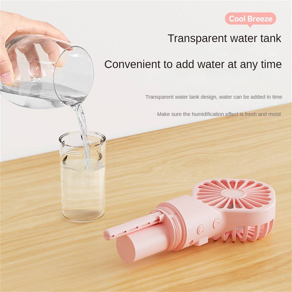 Strong Power Spray Humidification Small Mist Fan Humidification Usb Charging Portable Fan Icy And Refreshing Fan Water Supplement - YLORESHOP