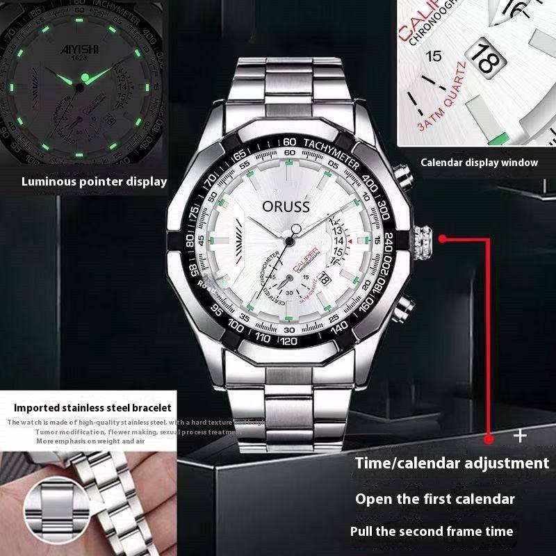 Automatic Movement Watch Men's Calendar Waterproof Luminous Watch - YLORESHOP