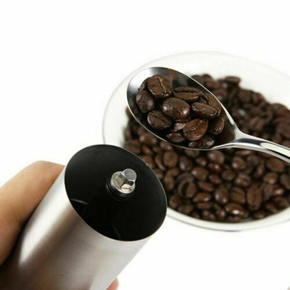 Home Portable Manual Coffee Grinder Stainless Steel with Ceramic Burr Bean Mill - YLORESHOP