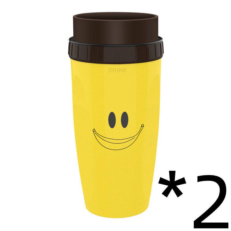 No Cover Twist Cup Travel Portable Cup Double Insulation Tumbler Straw Sippy Water Bottles Portable For Children Adults - YLORESHOP