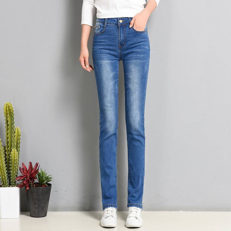 Jeans dritti elasticizzati slim fit da donna