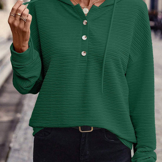 Solid Color Casual Drop-shoulder Long-sleeve Top - YLORESHOP