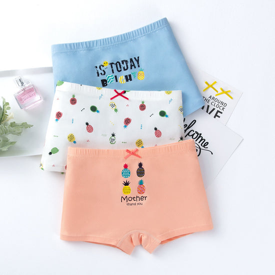 Creative Print Cotton Girls Underwear Boxer Set - YLORESHOP