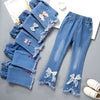Children's Denim Wide Leg Pants Casual Speaker - YLORESHOP