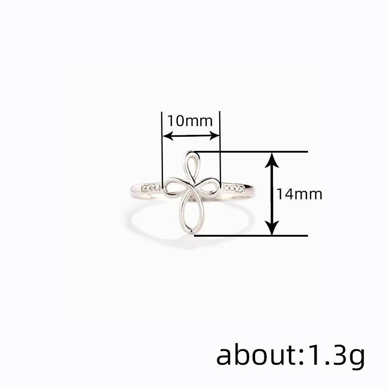 Simple Design Geometric Ring Cross Female - YLORESHOP