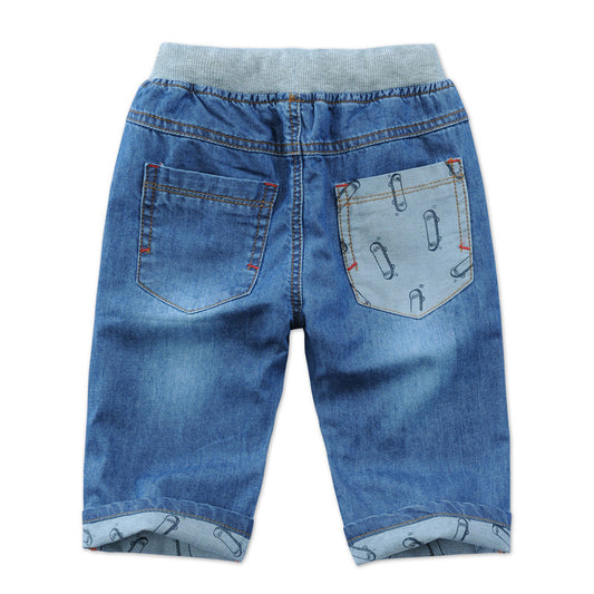 Simple And Versatile Casual Boys' Denim Capris - YLORESHOP