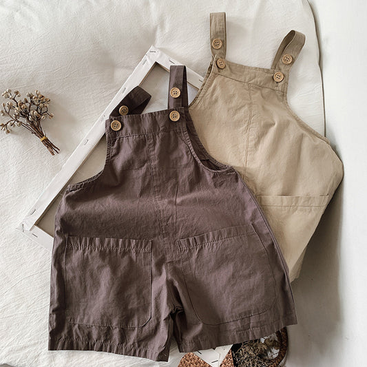 Cotton Breathable Thin Section Boys And Girls Overalls - YLORESHOP