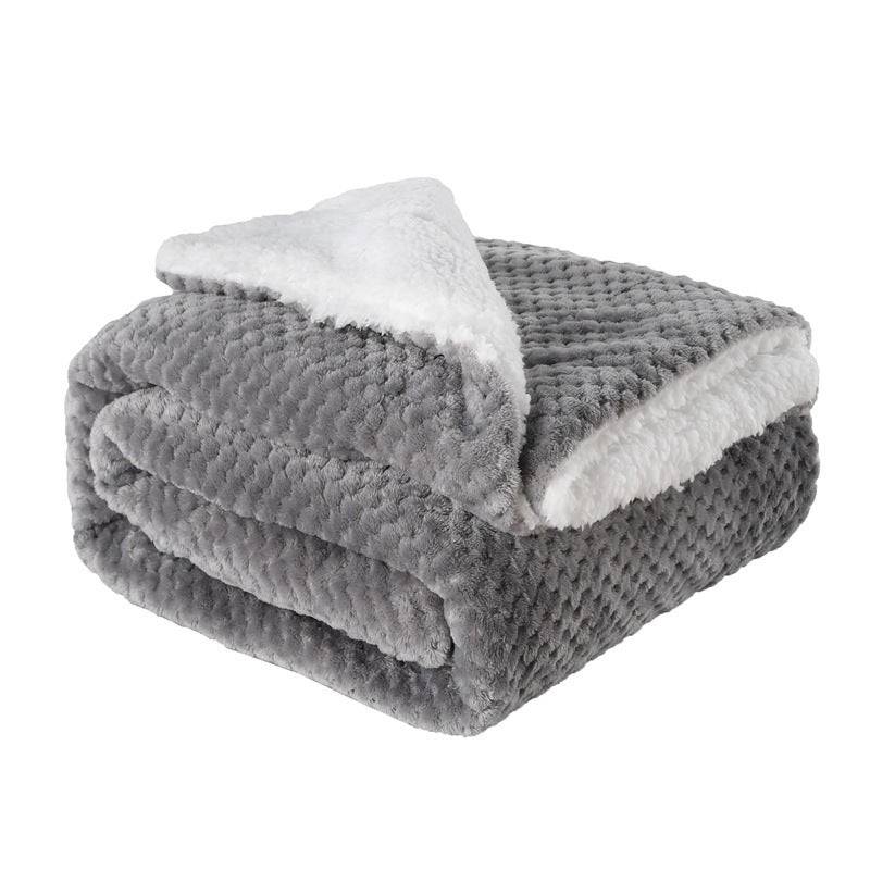 Thickened Flannel Lamb Wool Composite Double Blanket Leisure Blanket Gift Blanket - YLORESHOP