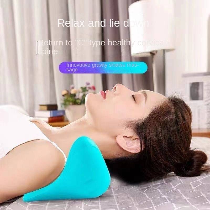 Cervical Spine Massage Pillow Gravity Acupressure Neck Massager Cervical Spine Pillow Neck Shoulder Massage Pillow Home Traction Corrector - YLORESHOP