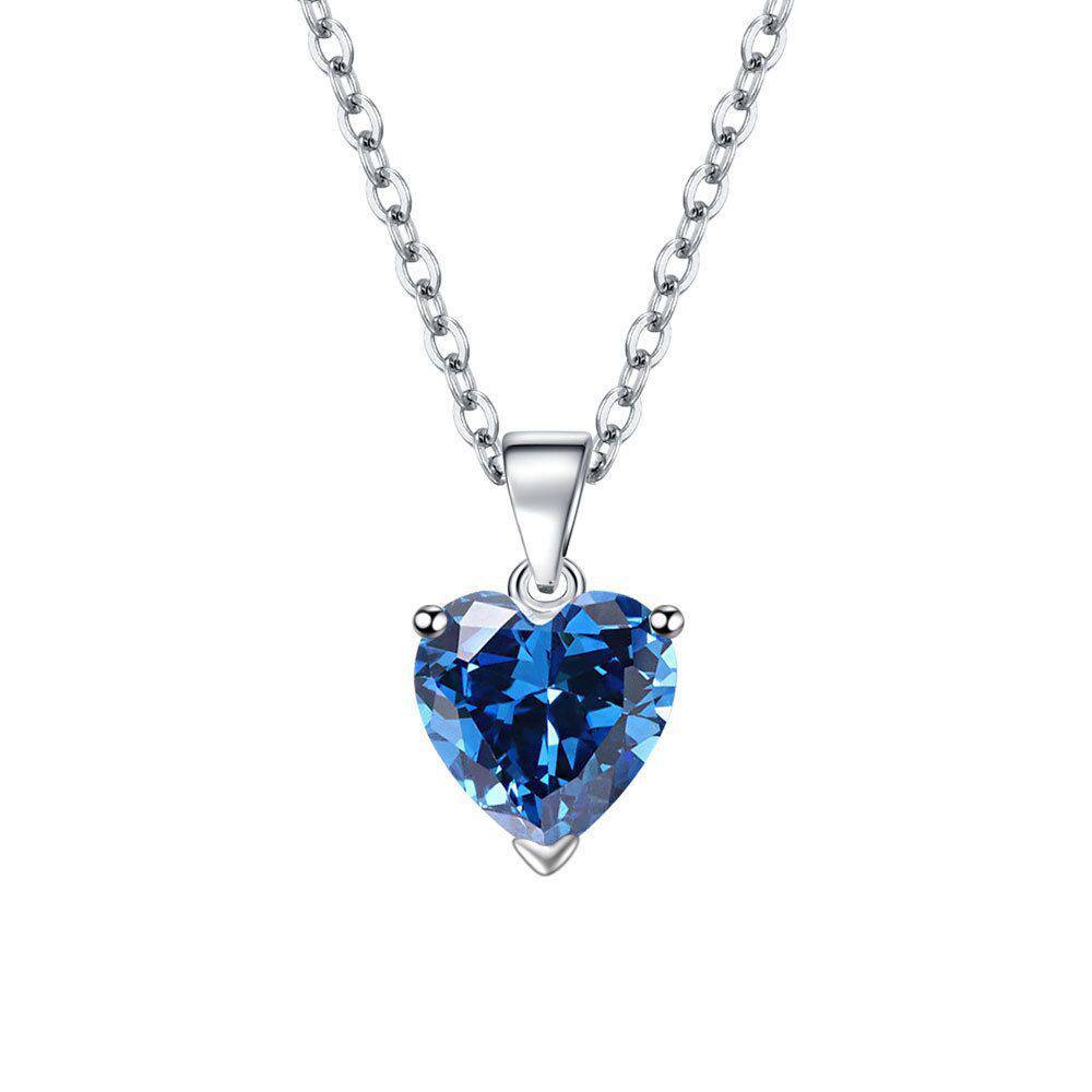 Female Personality Creative Zircon Heart-shaped Pendant Chain Three-piece Suit - YLORESHOP