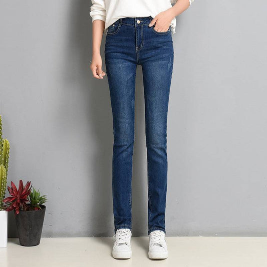 Jeans dritti elasticizzati slim fit da donna