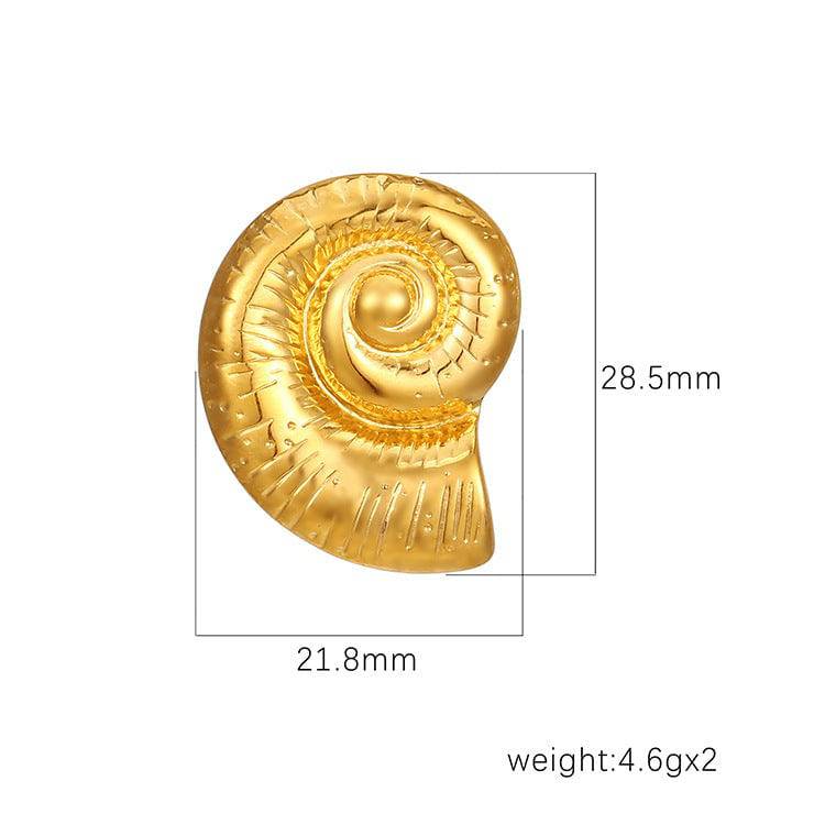 French INS Style 18K Gold Stainless Steel Titanium Steel Conch Ear Studs - YLORESHOP