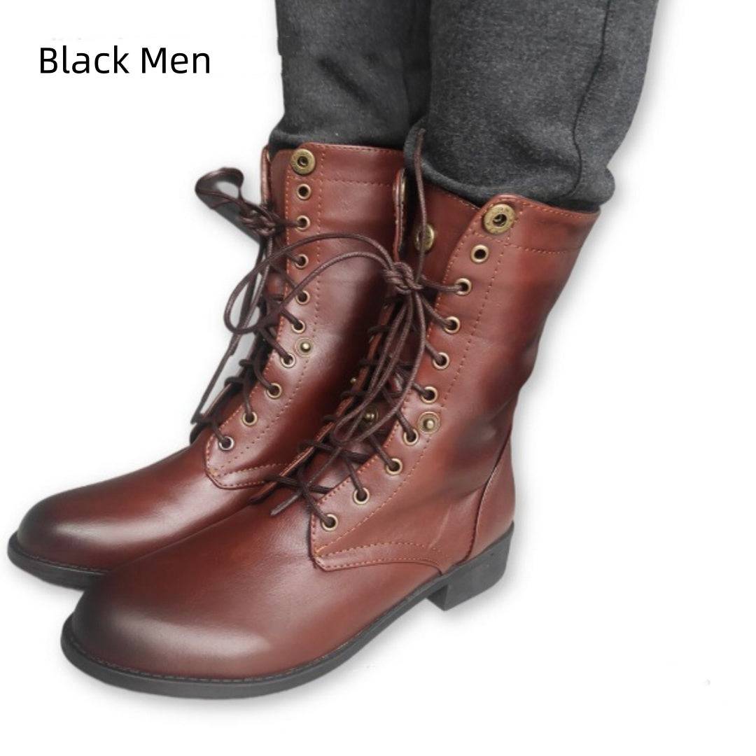 Motorcycle European Version Fashion Retro Lace Up Men's Boots