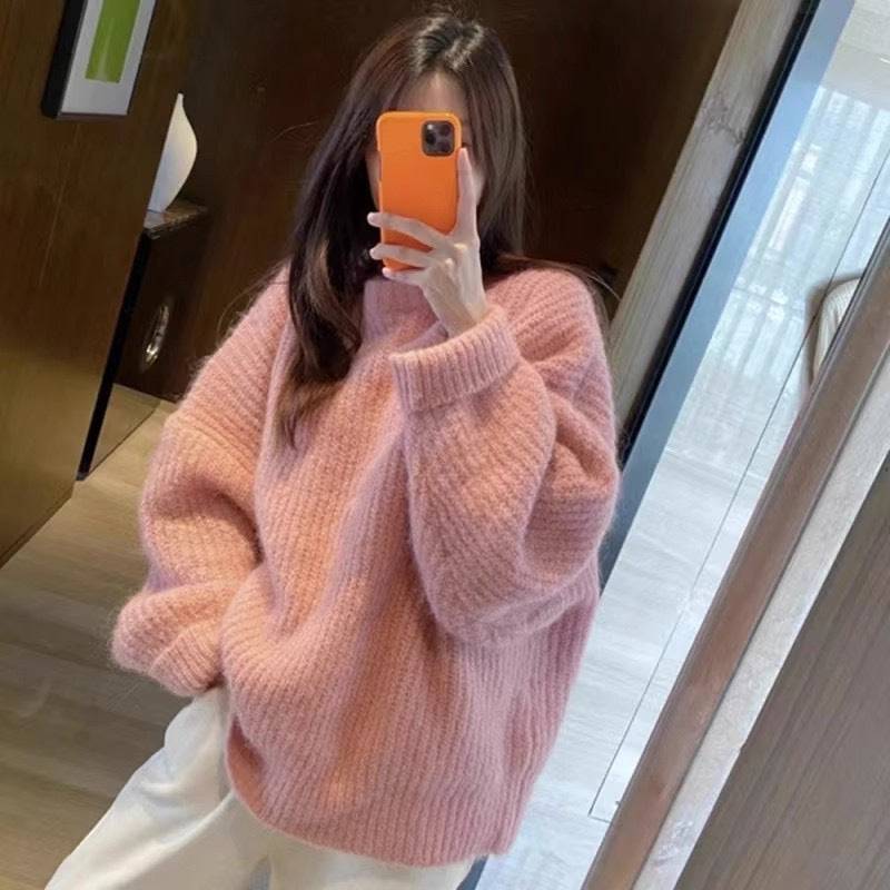 Top Loose And Lazy Style Soft Glutinous Sweet Knitted Sweater - YLORESHOP