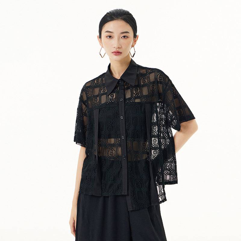 Women's Loose Fashion Versatile Lace Top - YLORESHOP