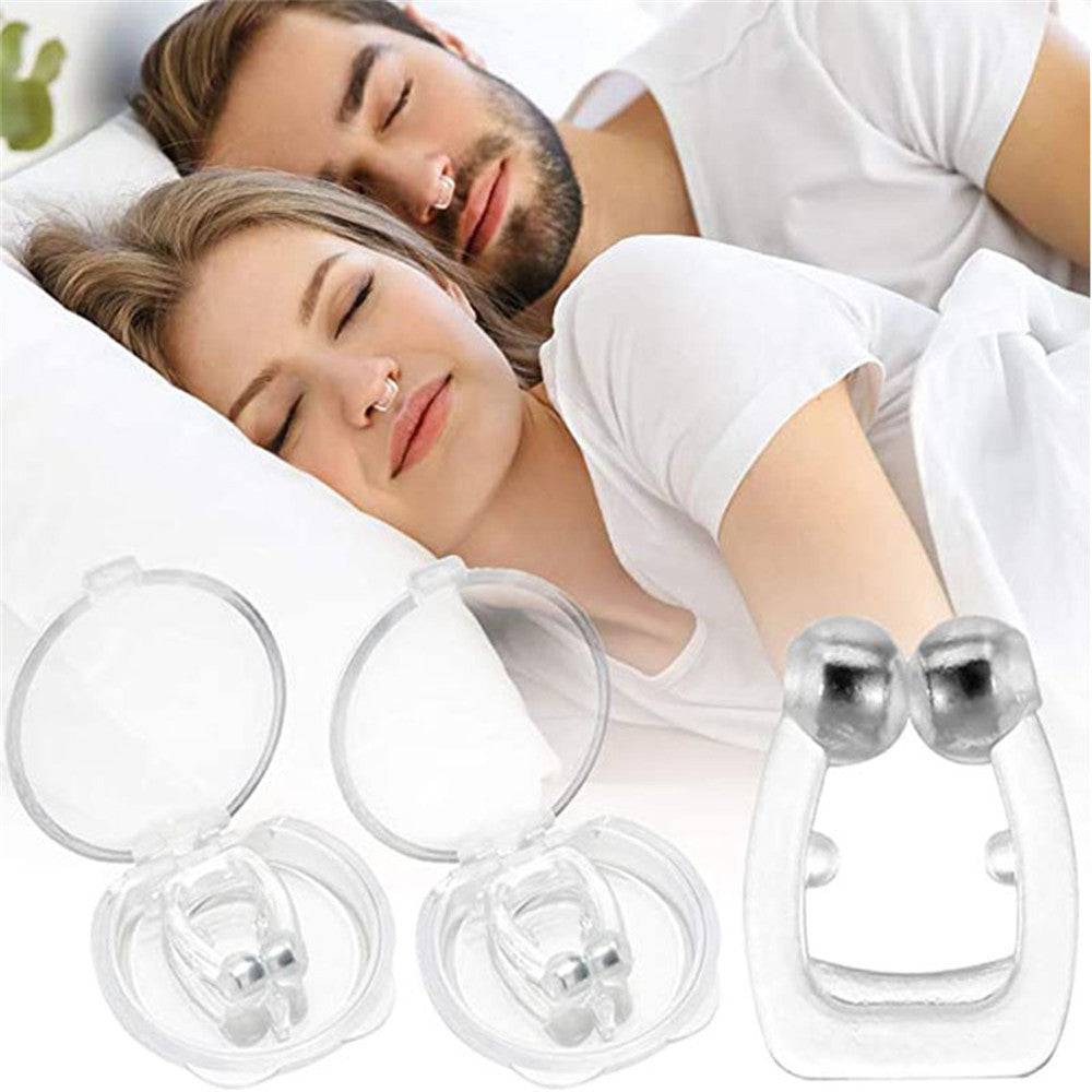 Silicone Magnetic Anti Snore Stop Snoring Nose Clip Sleep Tray Sleeping Aid Apnea Guard Night Device - YLORESHOP