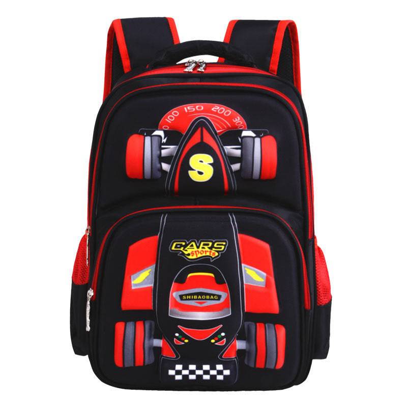 Three Dimensional Car Boys Primary School Trolley School Bag - YLORESHOP