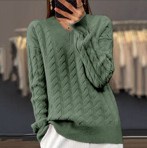 Maglione pullover maglione con scollo a V da donna