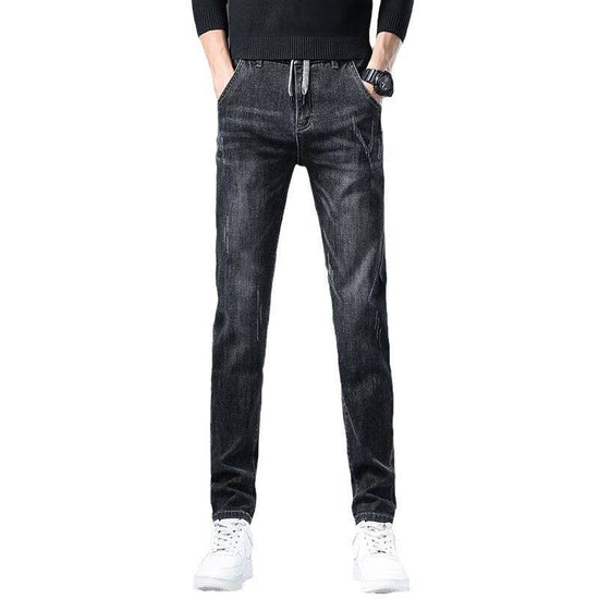 Jeans Men's Straight Loose Elastic All-matching Long Pants - YLORESHOP